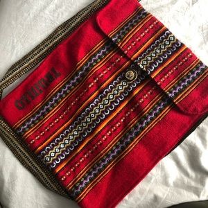 Artisan made bag from Trujillo, Peru. Soft fabric, one pocket. Can store a lot!